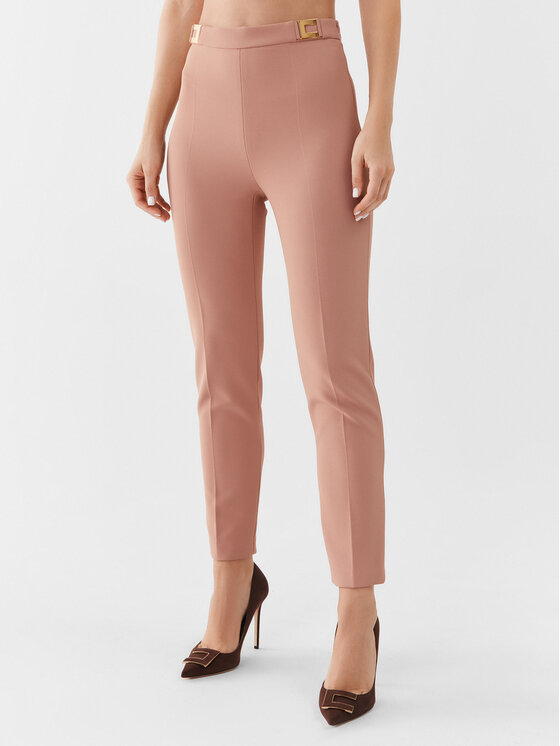 Elisabetta Franchi Hlače PA-005-36E2-V280 Ružičasta Slim Fit