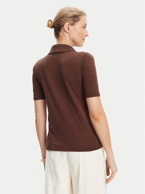 Weekend Max Mara Weekend Max Mara Polo majica Roncolo 2525366071 Rjava Regular Fit