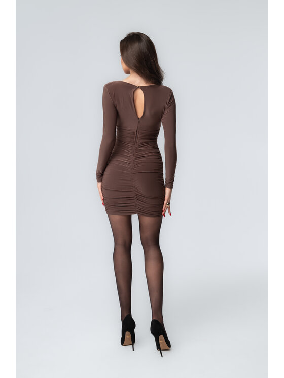 Aurora Aurora Sukienka wieczorowa Adria Brązowy Feminine Fit