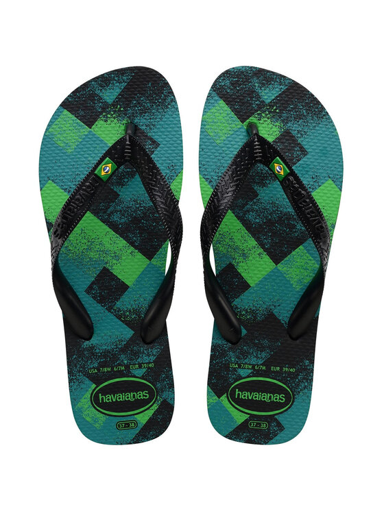 Japonki Havaianas, Rozmiar 37/38, Czarne, HAVAIANAS Infradito Unisex adulto Hav. Brasil Fresh 4145745.7662 Nero