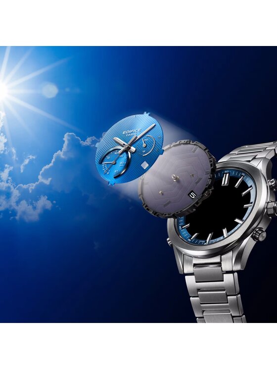 Casio Casio Zegarek EQB-1300D-5AEF Srebrny