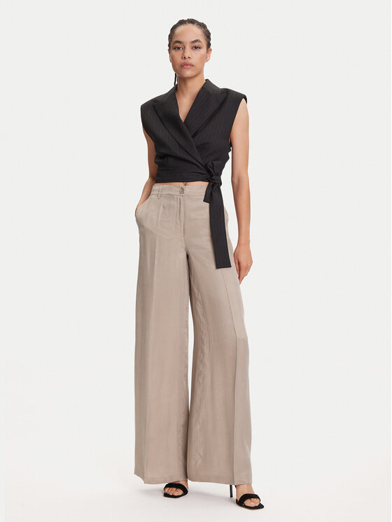 Guess Guess Medžiaginės kelnės W5YB02 WH5N2 Smėlio Regular Fit