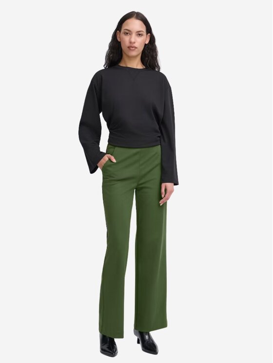 ICHI ICHI Pantaloni da donna Pantalone ihkate wide pa2 Verde Regular Fit