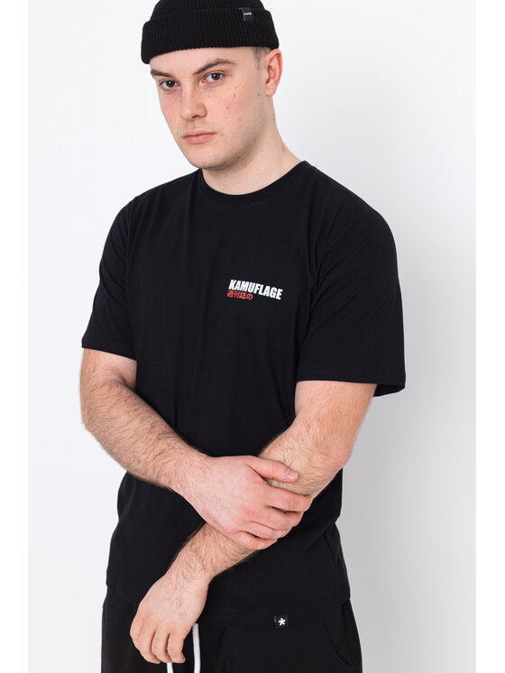 Kamuflage Kamuflage T-Shirt 2JZ Czarny Relaxed Fit