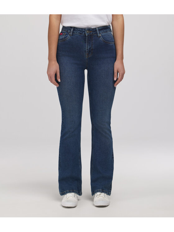 Lee Cooper Lee Cooper Jeansy JEANS D BECCA 2418 STONE USED Niebieski Bootcut Fit