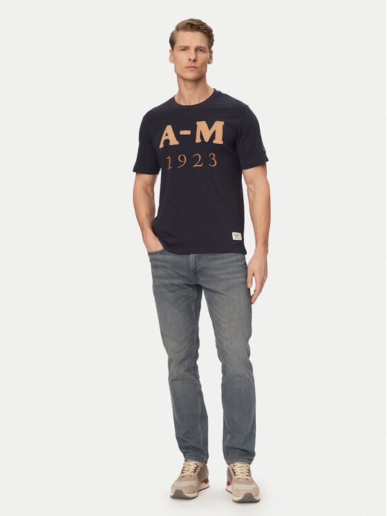 Aeronautica Militare Aeronautica Militare Tričko 261TS2526UJ00686 Tmavomodrá Regular Fit