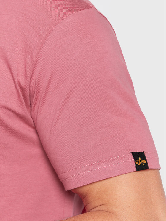 Alpha Industries Alpha Industries T-krekls Backprint 128507 Rozā Regular Fit