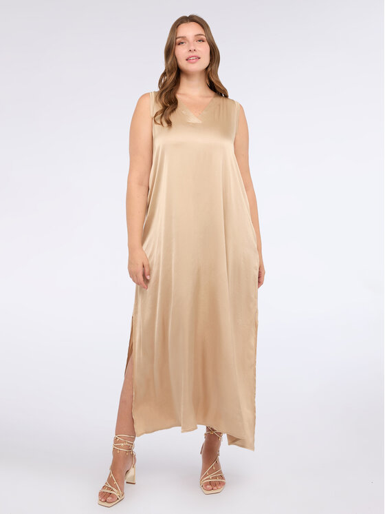 Fiorella Rubino Fiorella Rubino Sukienka wieczorowa 7012L001179N018 Złoty Over Fit
