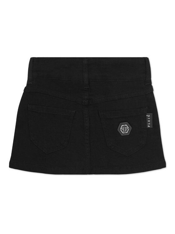 PHILIPP PLEIN PHILIPP PLEIN Gonna di jeans 20157 Nero Comfort Fit