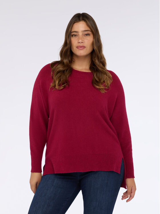 Fiorella Rubino Fiorella Rubino Sweter M027E002013N036 Bordowy Regular Fit