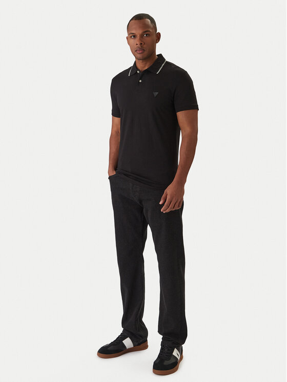 Guess Guess Polo M6RP66 J1314 Μαύρο Regular Fit