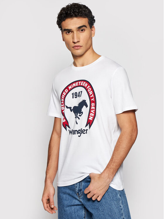 Wrangler Wrangler T-shirt Americana Tee W7AGD3989 112131338 Bianco Regular Fit