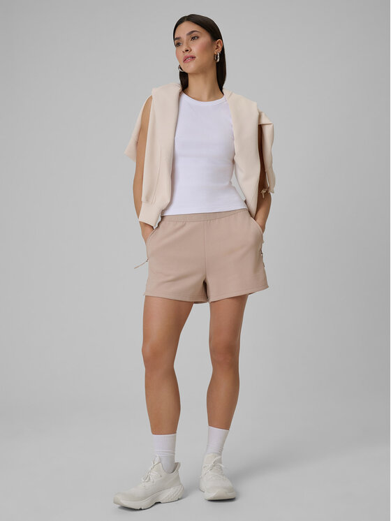 4F 4F Szorty sportowe COZY Beżowy Slim Fit