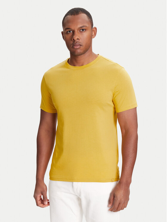 United Colors Of Benetton United Colors Of Benetton T-shirt 3U53J1F15 Žuta Regular Fit
