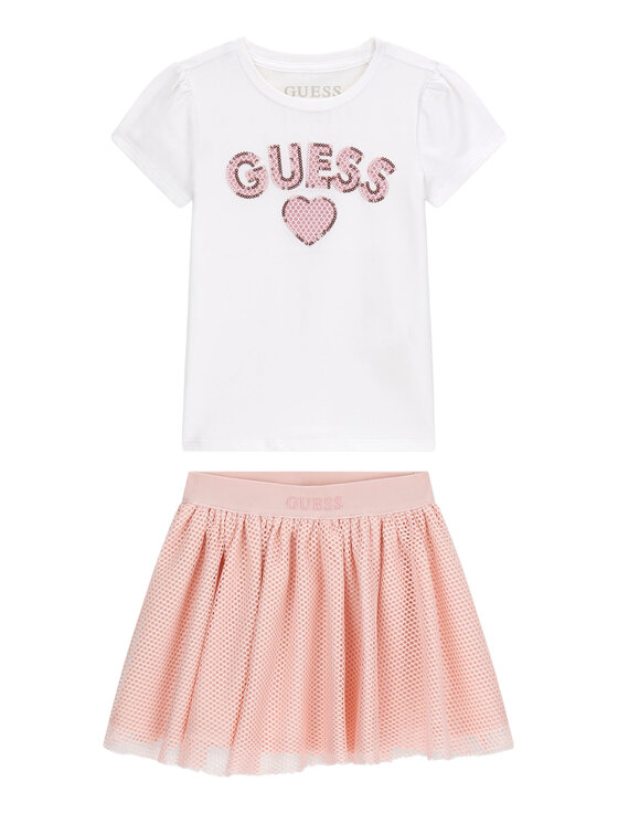 Guess Guess Set tricou și fustă K6RG09 K6YW0 Colorat Regular Fit