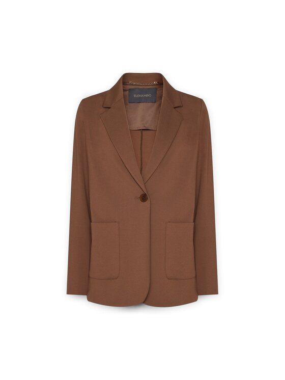 Elena Mirò Elena Mirò Giacca di transizione R053P000089N022 Marrone Slim Fit