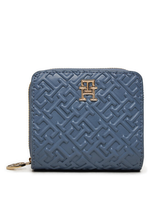 Tommy Hilfiger Portefeuille femme petit format Distinct AW0AW16580 Bleu