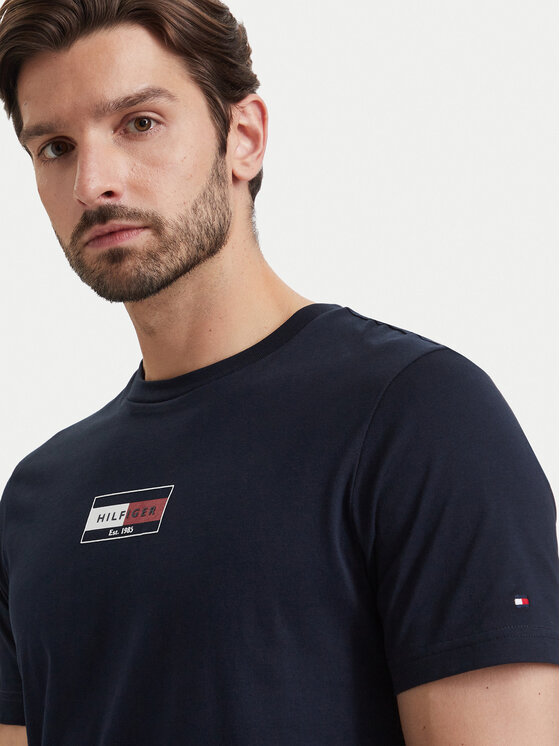 Tommy Hilfiger Tommy Hilfiger T-shirt Brand Love MW0MW44882 Tamnoplava Regular Fit