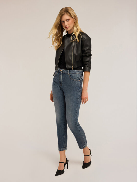 Motivi Motivi Giacca in similpelle R328Q001051N033 Nero Cropp Fit