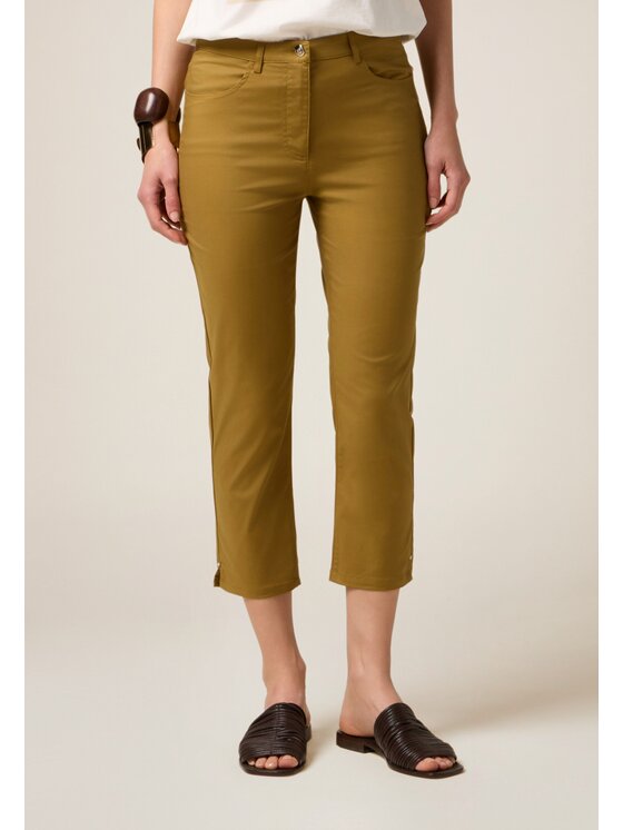 Oltre Oltre Pantaloni di tessuto P707R008473N025 Verde Slim Fit