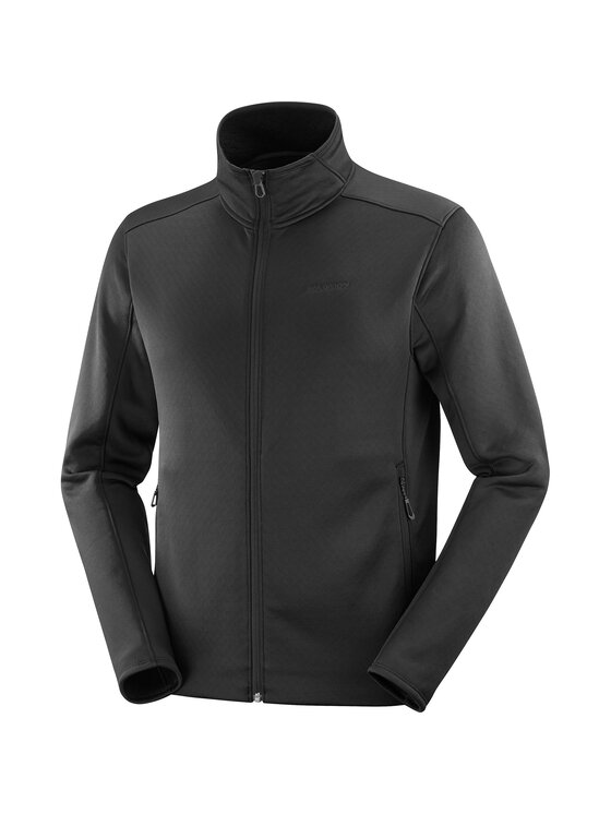 Salomon Salomon Bluza techniczna OUTLINE WARM FLEECE FZ M Czarny Regular Fit