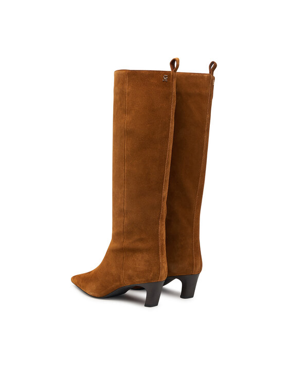 Tommy Hilfiger Tommy Hilfiger Ratsasaapad Kitten Heel Suede High Boot FW0FW09655 Helepruun