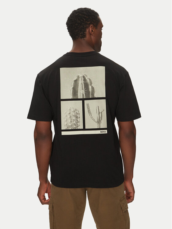 BOSS BOSS T-shirt Te_Surfaceshort 50534925 Crna Relaxed Fit
