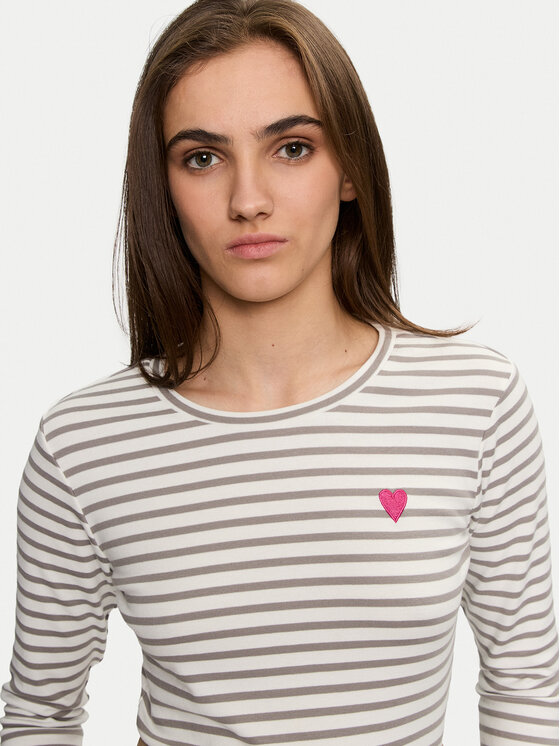 Kaffe Kaffe Bluzka Liddy 10502821 Szary Regular Fit