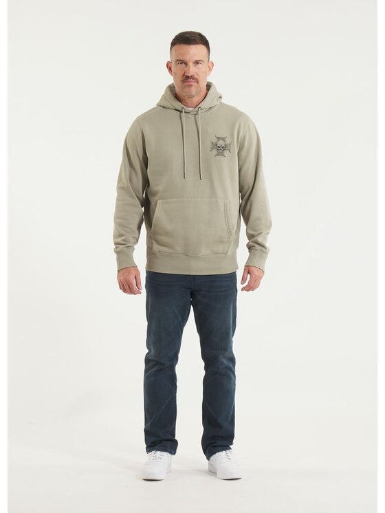 PITBULL PITBULL Bluza Washed BITE ME Szary Regular Fit
