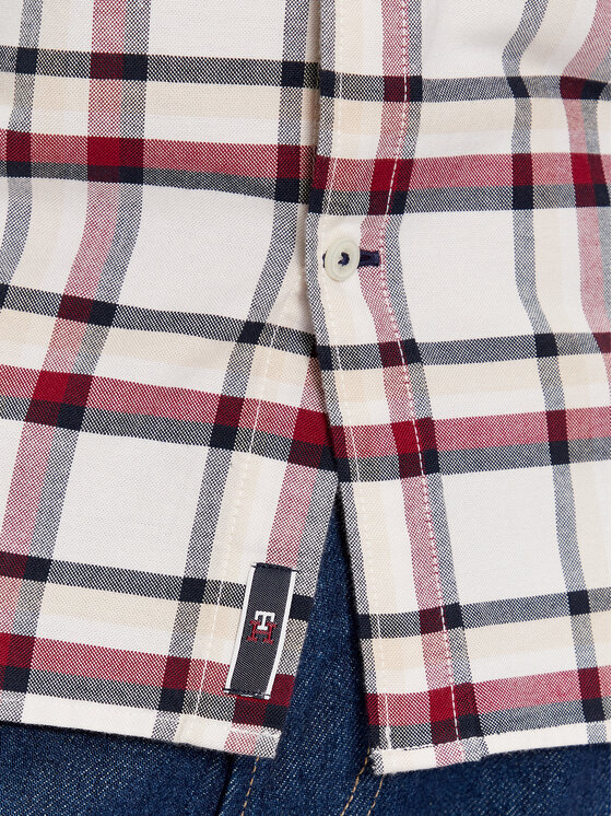 Tommy Hilfiger Tommy Hilfiger Košile Small Global Stripe MW0MW31745 Béžová Regular Fit