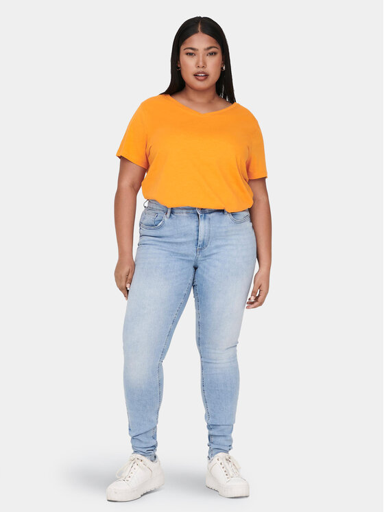 ONLY Carmakoma ONLY Carmakoma Póló 15285965 Narancssárga Regular Fit