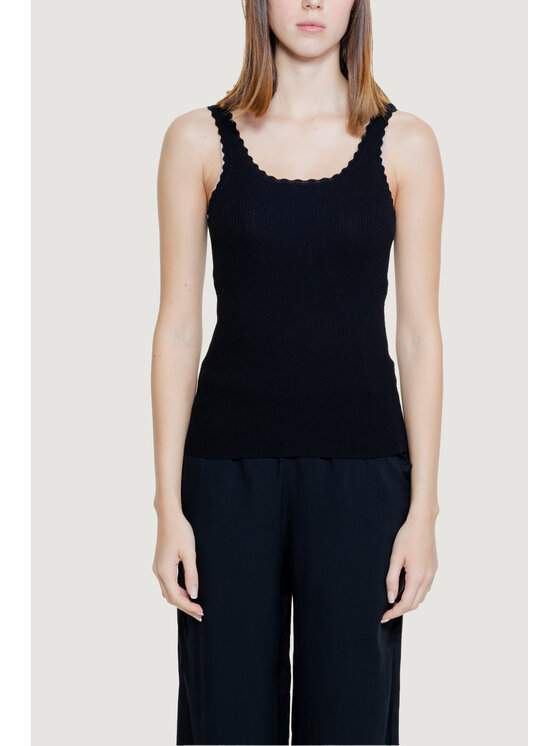 ONLY ONLY T-shirt Onlgemma Sl U-Neck Knt Nero To Fit