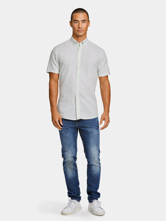 Lindbergh Lindbergh Koszula 30-203345A Zielony Slim Fit