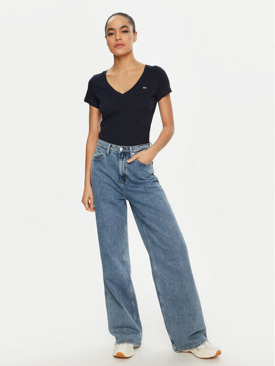 Tommy Jeans Tommy Jeans T-särk DW0DW20458 Tumesinine Slim Fit