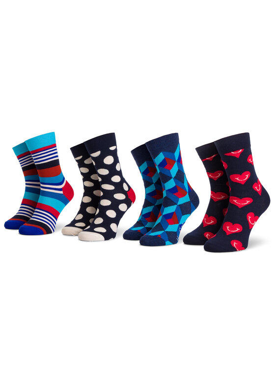 Happy Socks Happy Socks Unisex ilgų kojinių komplektas (4 poros) XNAV09-6300 Spalvota