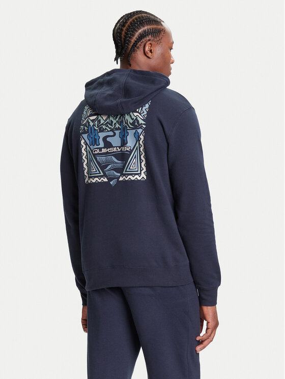 Quiksilver Quiksilver Majica dugih rukava Graphic Hoodie EQYFT05131 Tamnoplava Regular Fit