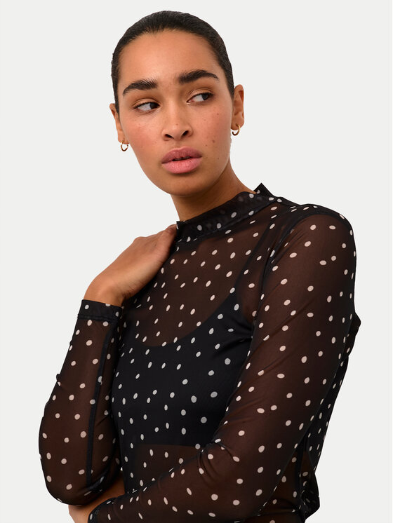 Kaffe Kaffe Blúz Johanne 10507815 Fekete Slim Fit