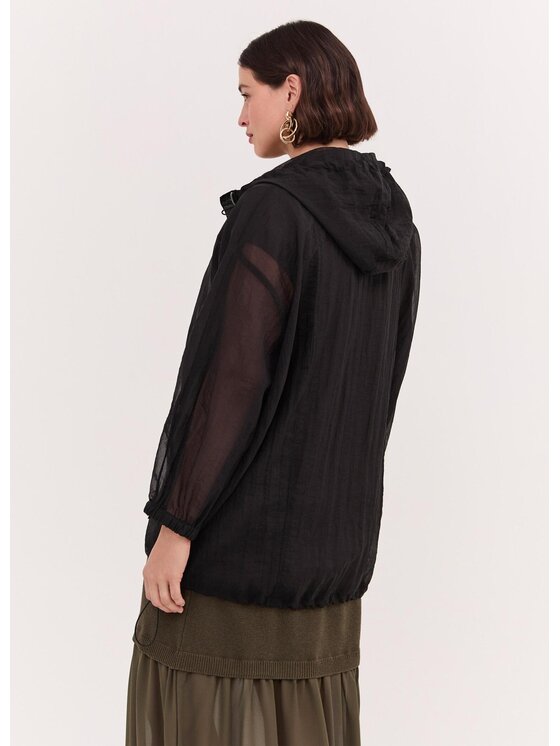 Fiorella Rubino Fiorella Rubino Płaszcz zimowy R001L000339N033 Czarny A-Line Fit