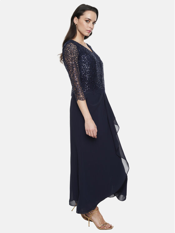 Potis & Verso Potis & Verso Sukienka wieczorowa Marlena Granatowy Regular Fit