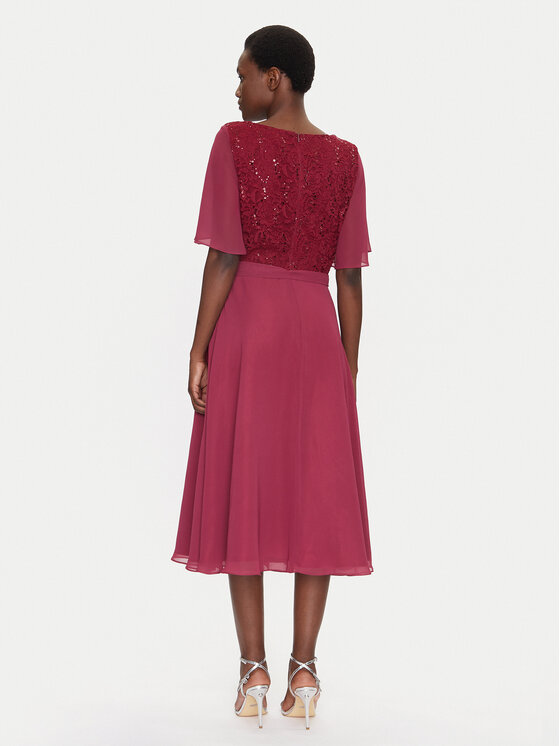 Swing Swing Coctailkleid 5AI02500 Dunkelrot Regular Fit