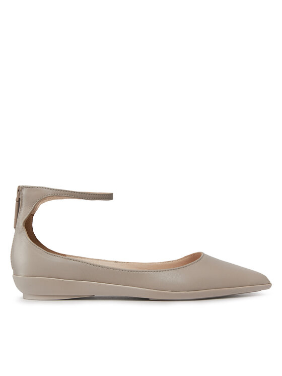 Calvin Klein Balerīnas Wrapped Ankle Strap Ballerina HW0HW01840 Pelēks