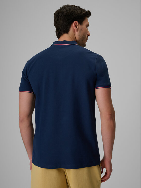 4F 4F Polo LAKESIDE ESCAPE Granatowy Regular Fit