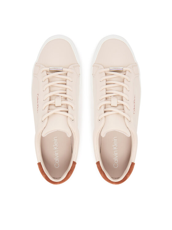 Calvin Klein Calvin Klein Sneakersy Vulc Lace Up Lth W/Sue Bt HW0HW02571 Beżowy