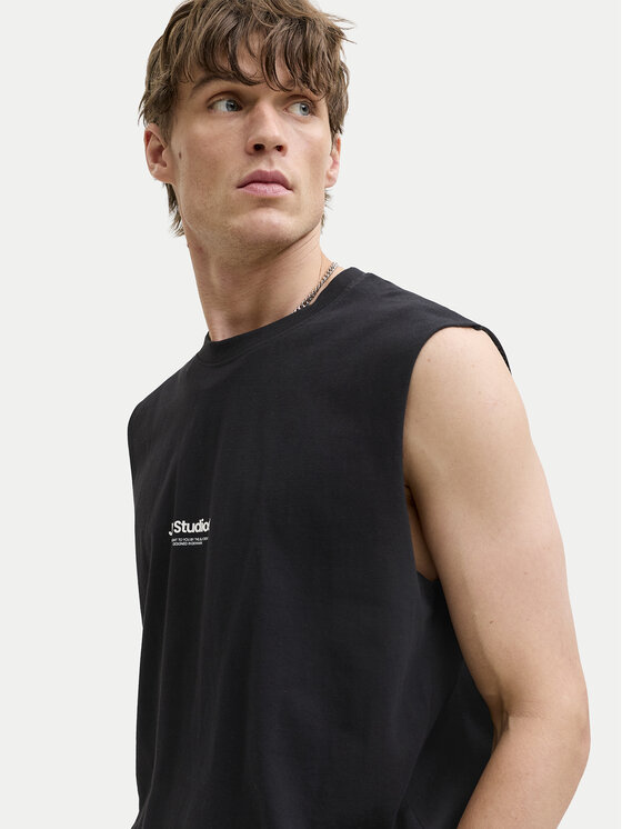 Jack & Jones Jack & Jones Tank top marškinėliai Soho 12288001 Juoda Relaxed Fit