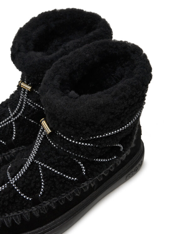 Mou Mou Čizme za snijeg Eskimo Sneaker Bold Scoub Lace FW411012A Crna