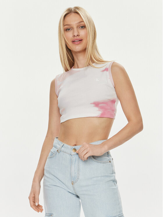 Calvin Klein Jeans Top J20J223163 Multicolore Slim Fit, taglia : XL