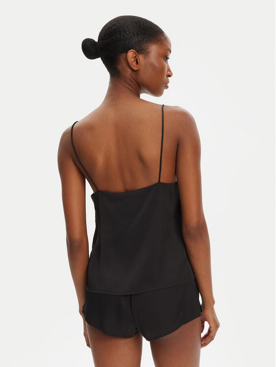 Juicy Couture Juicy Couture Pizsama felső JCLCT125511 Fekete Regular Fit