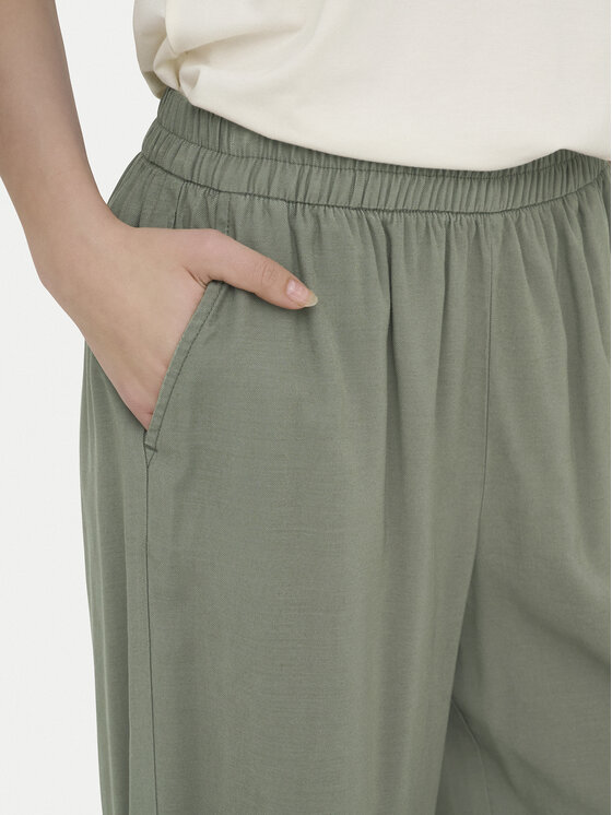 ONLY ONLY Bavlnené nohavice Aris 15337956 Zelená Straight Fit