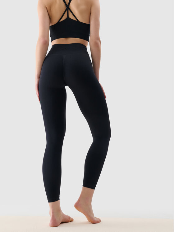 4F 4F Legginsy BASIC+ Czarny Slim Fit