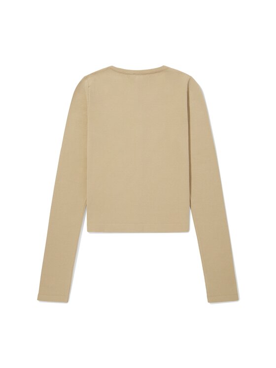La Mania La Mania Sweter FABIO Beżowy Classic Fit